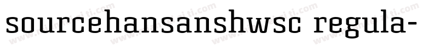 sourcehansanshwsc regula字体转换